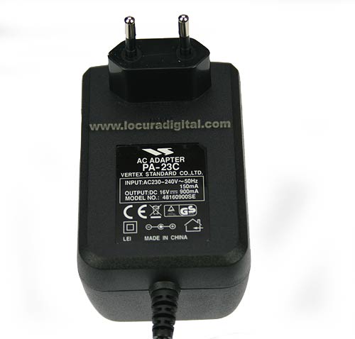 PA23C YAESU VERTEX Alimentador de pared para cargador sobremesa para  VAC-800