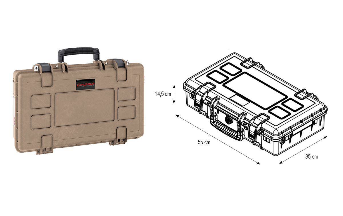 5212HL-D Explorer Color Verde militar con espuma 55 X 14,5 X 35 CM