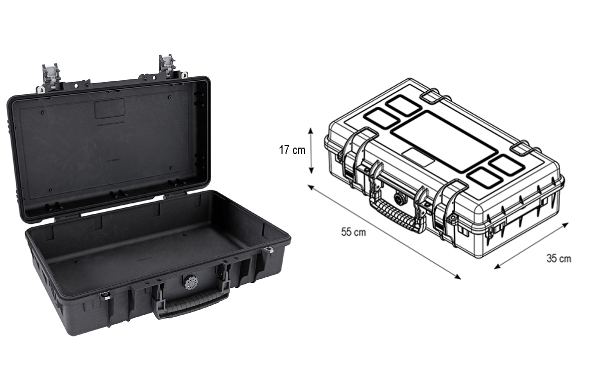 5215HL-BE Explorer Cases Color Negro sin espuma 55 X 17 X 35 CM