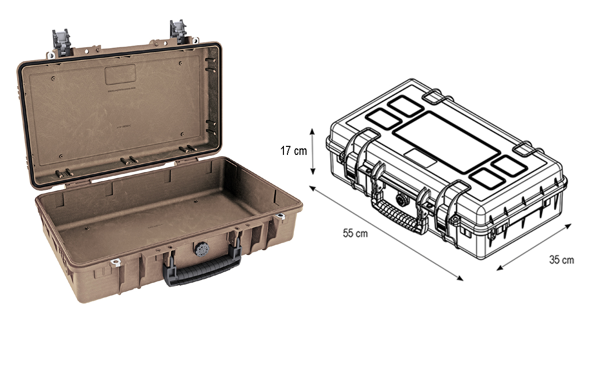 5215HL-DE Explorer Cases Color desierto sin espuma 55 X 17 X 35 CM
