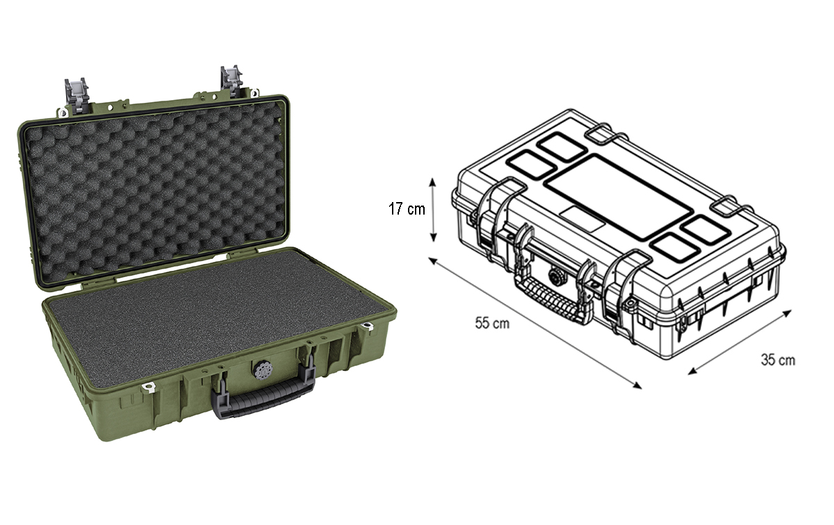 5215HL-G Explorer Color Verde Militar con espuma 55 X 17 X 35 CM