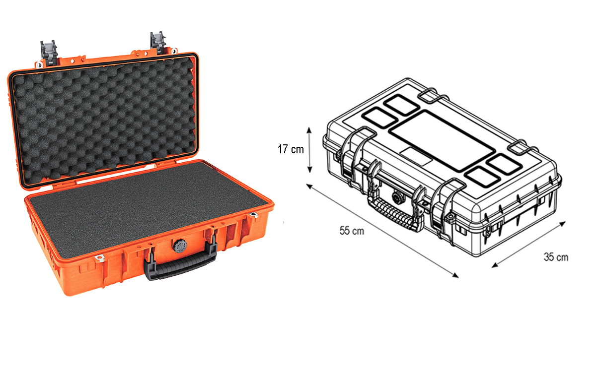 5215HL-O Explorer Cases Color Naranja con espuma 55 X 17 X 35 CM