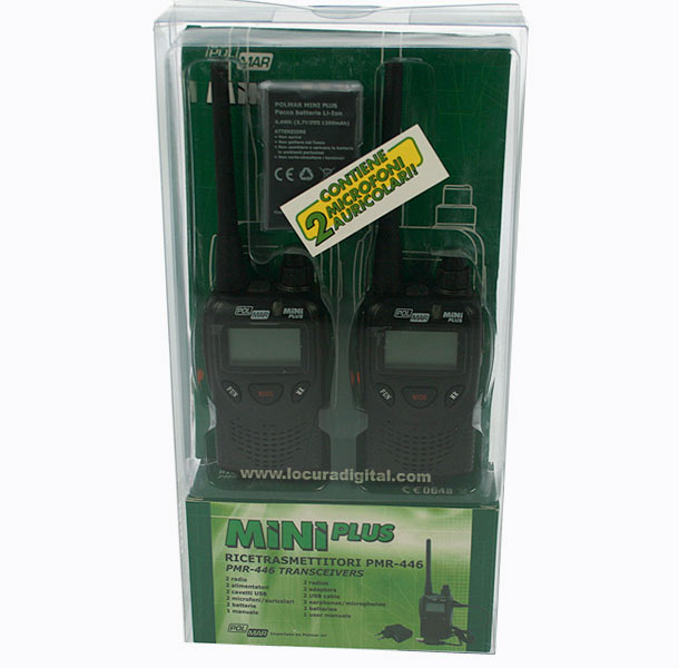 POLMAR blister PMR MINIPLUS2 walkie-446 MINI de 2 unidades