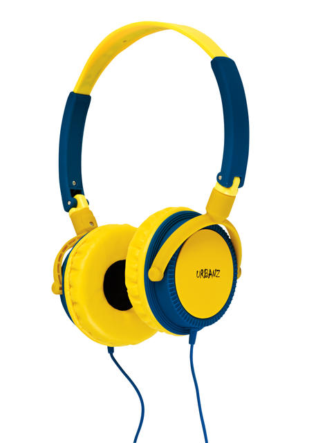 JAUNE CASQUE STEREO WILD URBANZ connecteur 3,5 mm. Jaune.