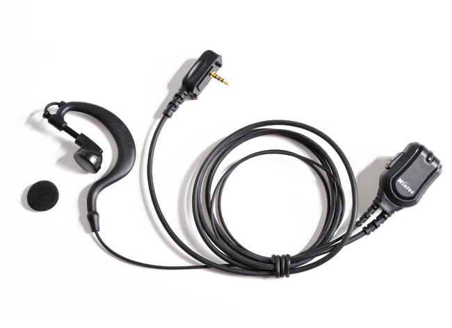 Micro-Auricular WINTEC LP46BW PTT earpiece, black. High end, high quality.