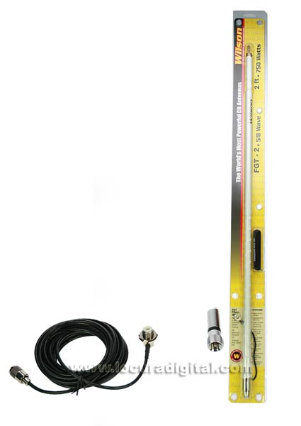 WILSON FGT2- WHITE Antena de fibra color blanco CB 27 Mhz. 62 cms. ADPTADOR A PL BASE PL CABLE RG58 CONECTOR PL !! ANTENA COMPLETA !!