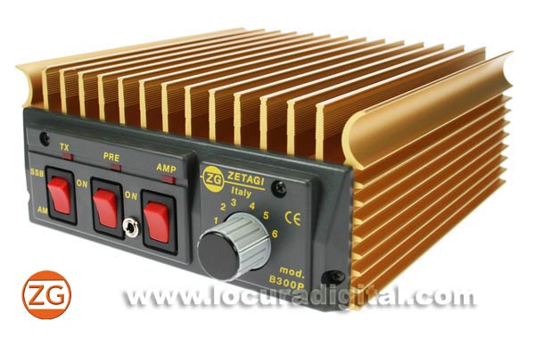 ZETAGI B300P AMPLIFICADOR 20-30 Mhz 12V-200W Previo Rx