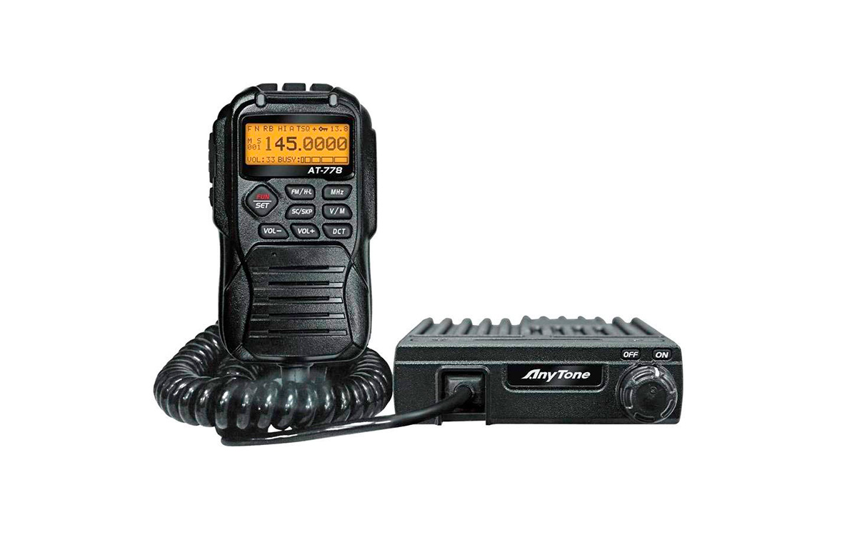 anytone at-778 emisora movil vhf 144-146 mhz potencia 25 watios. transceptor móvil vhf radioaficionado.