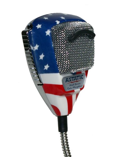 US-FLAG AT636L Astatic microphone U.S. flag