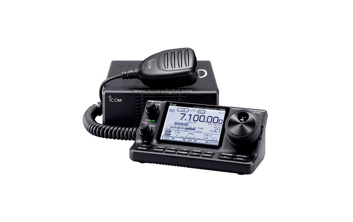 ic7100 icom transceptor movil multibanda, pantalla táctil. hf 6m 4m vhf uhf