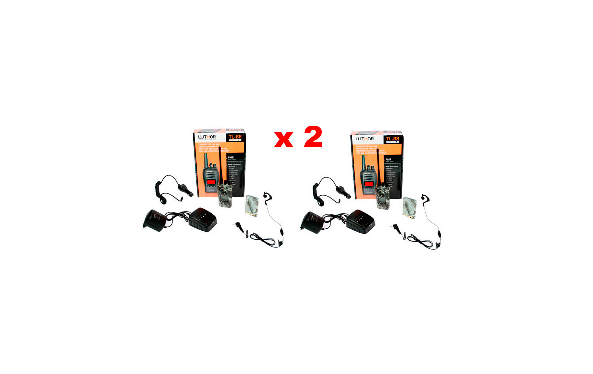TL-88- ELITE KIT2 PACK DE DOS WALKIE MIMETIZADO TONOS GRISES DE USO LIBRE SIN LICENCIA PMR 446 REGALO DE 2 PINGANILLOS !! NUEVO MODELO !!