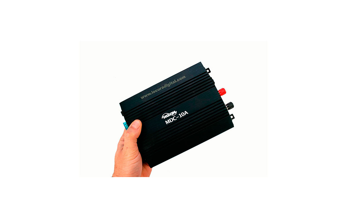 MDC10A HOXIN Conversor DC-DC. Reductor de tensión 24 - 12 voltios 10 amperios. Tecnología lineal de alta calidad muy resistente.