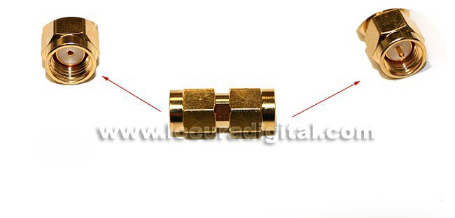 CON3912 Adaptador SMA MACHO REVERSE a SMA MACHO estandar