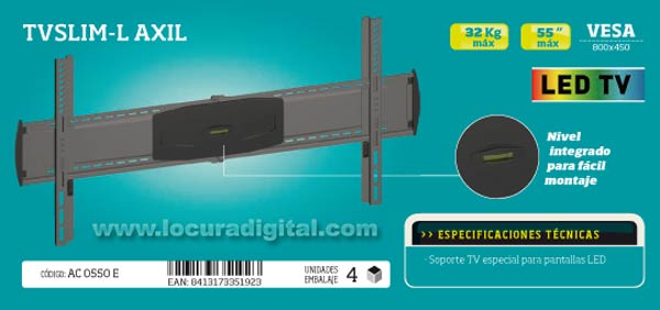 ULTRA SLIM-L SUPPORT FOR SPECIAL LED SCREENS.