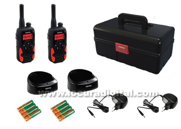 TWINTALKER-9500 TOPCOM par de walkies com utiliza? gratuita mala.