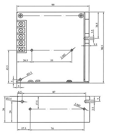 asi 2512 lafayette fuente alimentación conmutada industrial 25 w, voltage 12 volts, amperios 2 