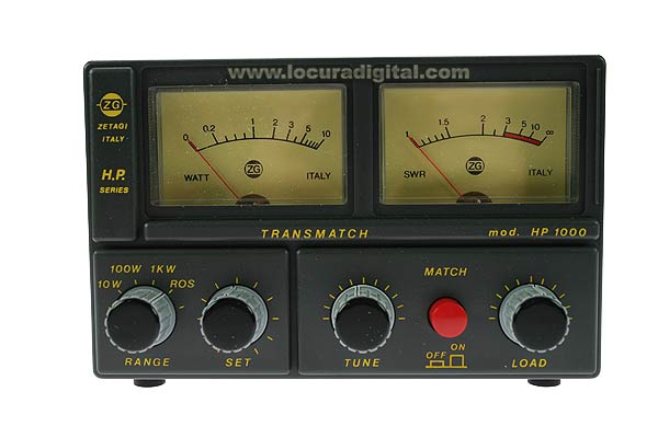 Transmatch ZETAGI HP1000 (antenna coupler)   meter 26-28 Mhz. 500w