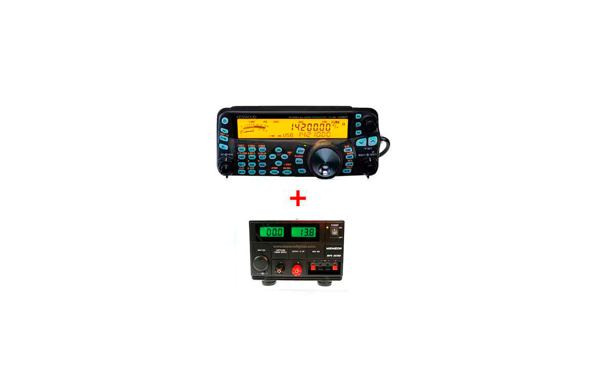 TS-480SAT Emisora KENWOOD HF 50 Mhz 1 FUENTE DE ALIMENTACION 25 A. MIRMIDON MPS 3036D 
