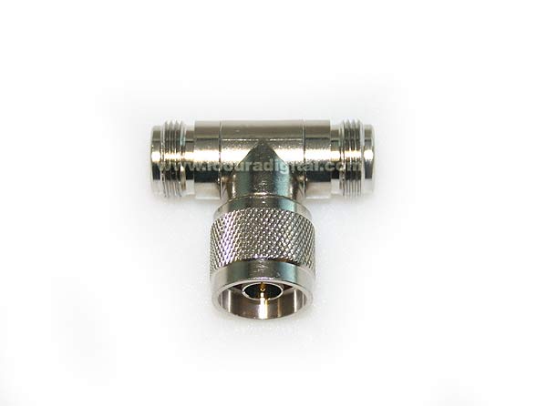 CON1285 triple N Adapter, 1 Male to 2 females