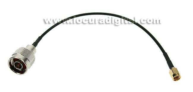 CAWIF0720 MIRMIDON cable RG174. 20 cms.N MACHO - SMA REVER MACHO