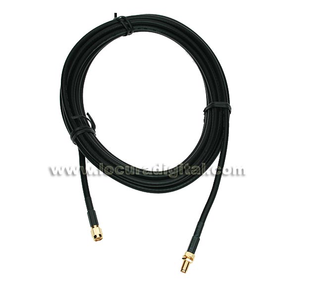 MIRMIDON CAWIF-7105 Cable WI-FI RG58,SMA REVERSO MACHO-SMA estandar MACHO,5 mts.