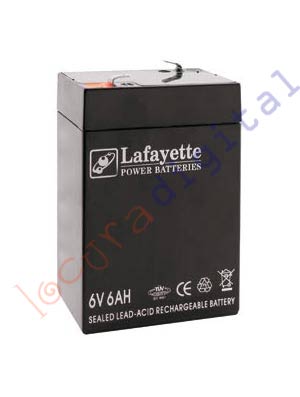 660 SW Lafayette RECHARGEABLE LEAD BATTERY VOLTAGE 6 V. Power Sleeps 6 amps. Terminal: T1