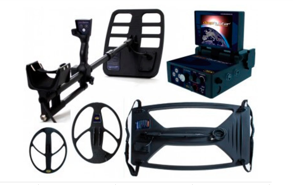 Detector de metais profundo profissional com várias plataformas NOKTA Deephunter 3D com indicação digital NOKTA Deephunter 3D Detector de metales profesional de gran profundidad con múltiples platos y pantalla digital