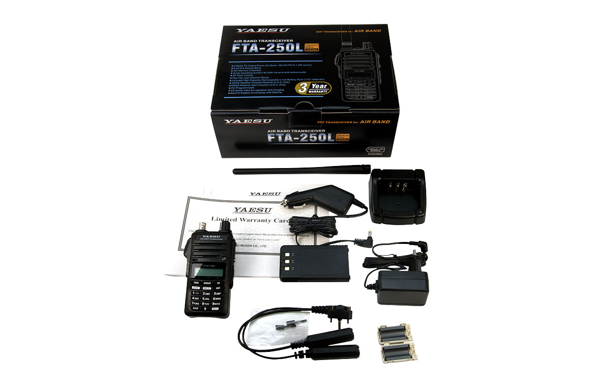 fta250l yaesu transceptor banda aérea 108-136 mhz