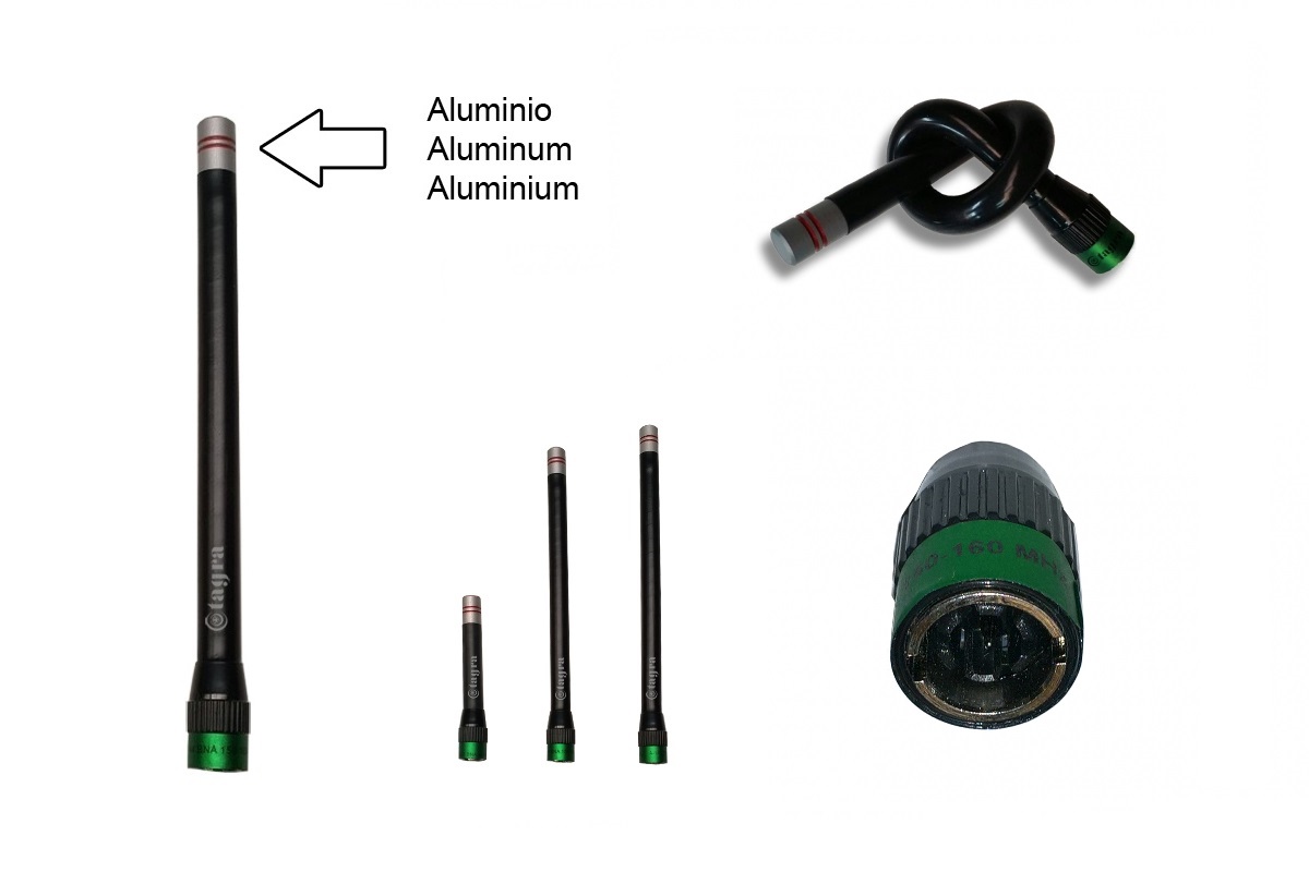 Antenna Walkie Talkie C150 BNC VHF 136-174 MHz 11 Cm Per Ricetrasmettitori