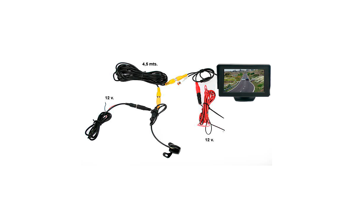 BRV2 KIT-1 BARRISTER Camara para maniobras marcha atras 1 CAMARA   Monitor 3,5 pulgadas