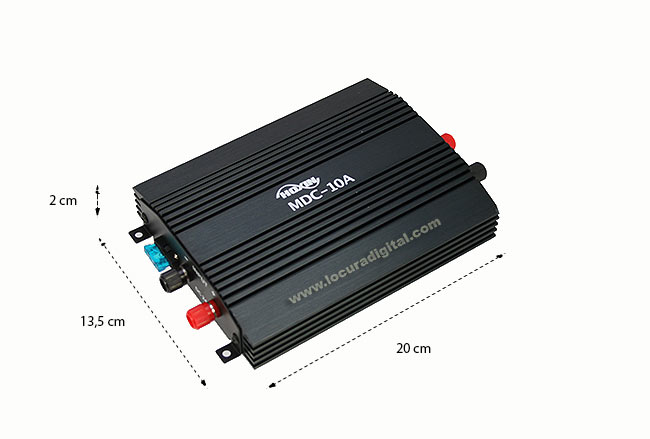 MDC10A HOXIN Conversor DC-DC. Reductor de tensión 24 - 12 voltios 10 amperios. Tecnología lineal de alta calidad muy resistente.
