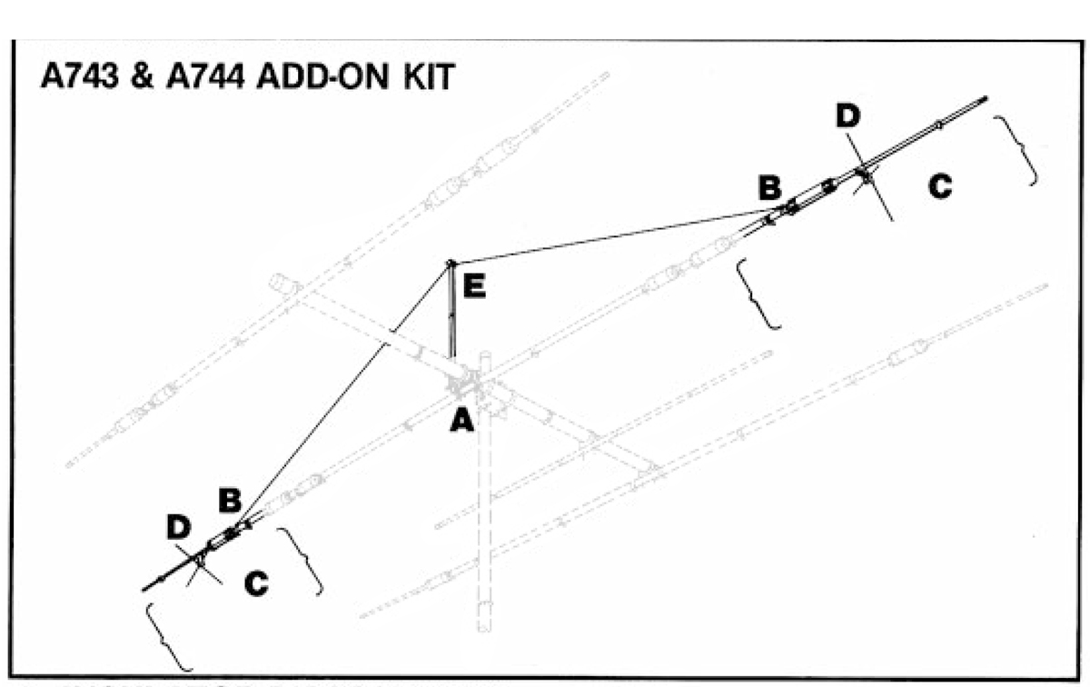 CUSHCRAFT A743 Kit de 7 MHz/10 MHz para A-3S