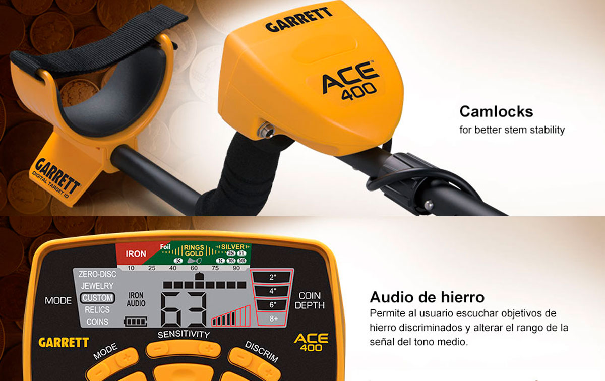 GARRETT ACE400i dispone cinco modos de discriminación