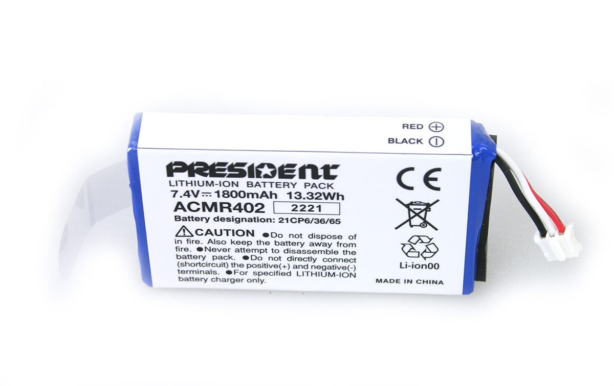 acmr 402 president batería original randy iii li-ion 7,4 v 1.800 mah.