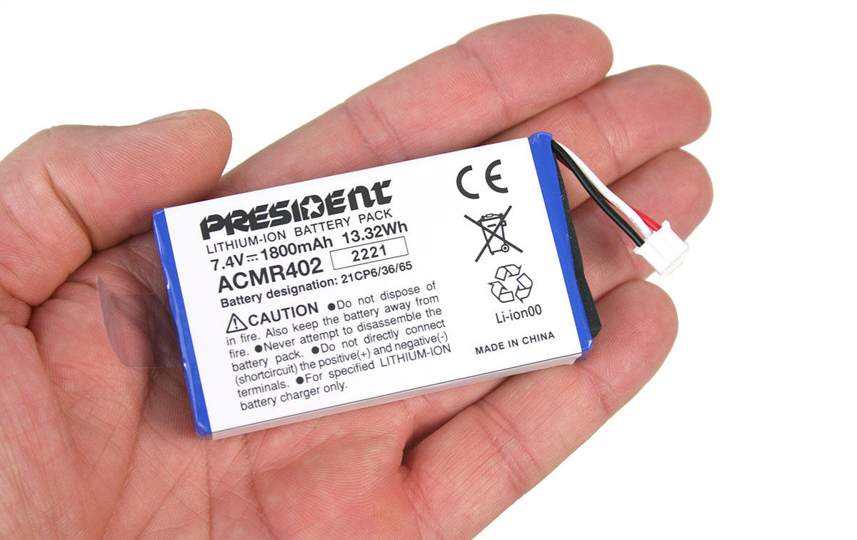 acmr 402 president batería original randy iii li-ion 7,4 v 1.800 mah.