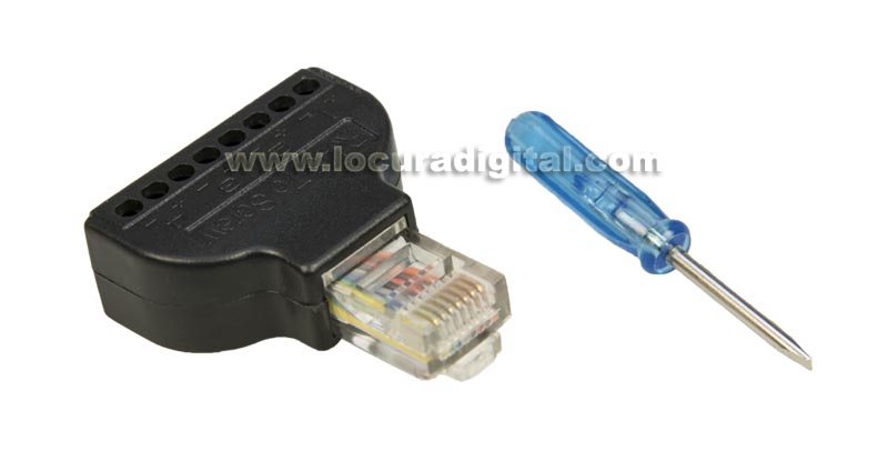 ADAPRJ45 Adaptador conversor de conector RJ45 a terninales