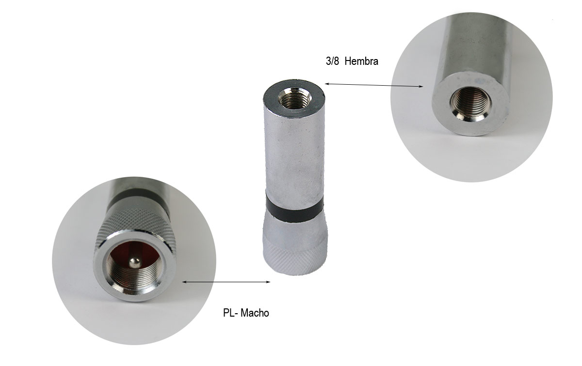 MIRMIDON ADECO-38-PL Adaptador rosca hembra 3/8 a PL macho