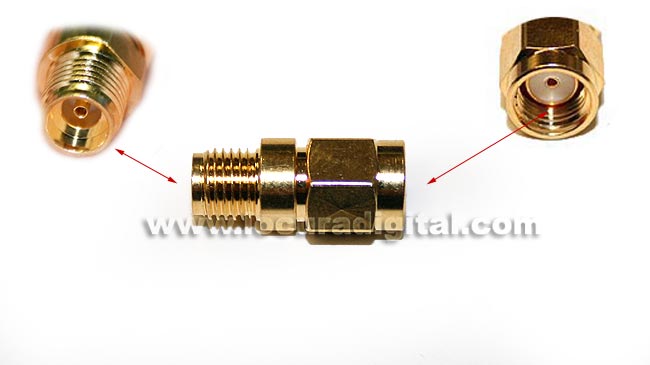 CON3692 Adapter SMA MALE to SMA FEMALE REVERSE standard