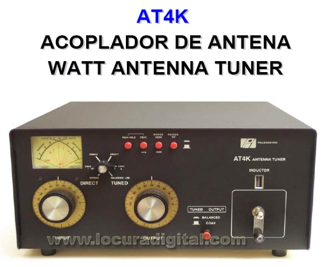 Palstar AT-4 metros K Acoplador Antena. 2500 Watts de pot?ia m?ma