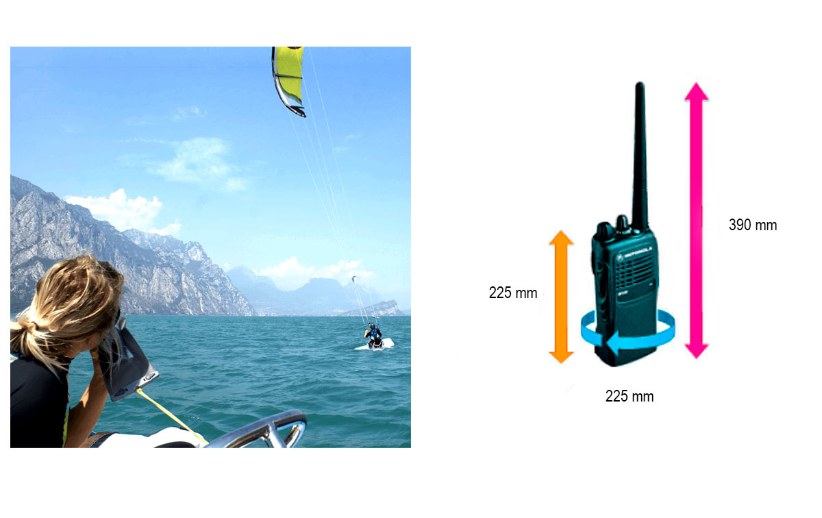 AQ248 AQUAPAC Funda impermeable para walkie talkie tamaño grande y telefonos satélite