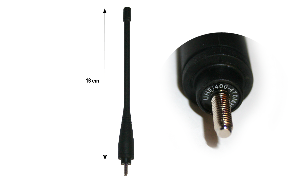 HYTERA AN0435W15 antena walkie UHF 400-470 Mhz, 15 cm. AP515, AP585