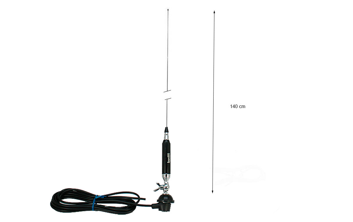 LEMM AT-1200 Antena móvil CB 27 Mhz. Tipo palomilla, Longitud 140 cm