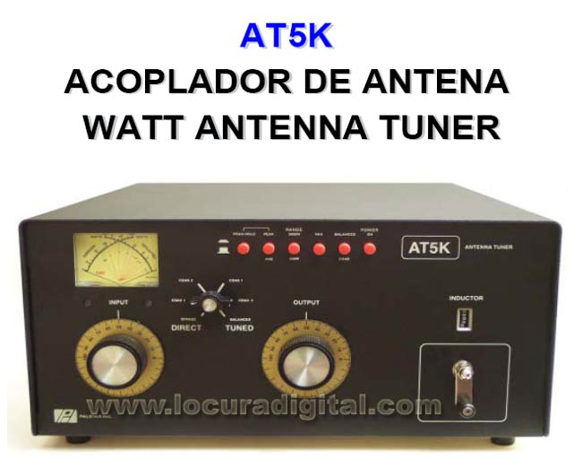 Palstar AT Meter K-5 Antena acoplador. 5000 Watts de pot?ia m?ma