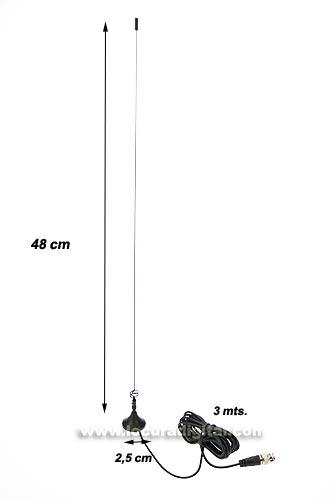 VUM201 LAFAYETTE Antena doble banda mini-magnetica conector BNC