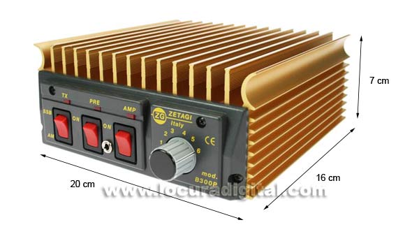 ZETAGI B300P AMPLIFICADOR 20 30 Mhz 12V 200W Previo Rx