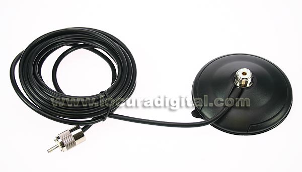 magnetic base high pressure suction pad. 100 mm. 4,5 mts. rg58.