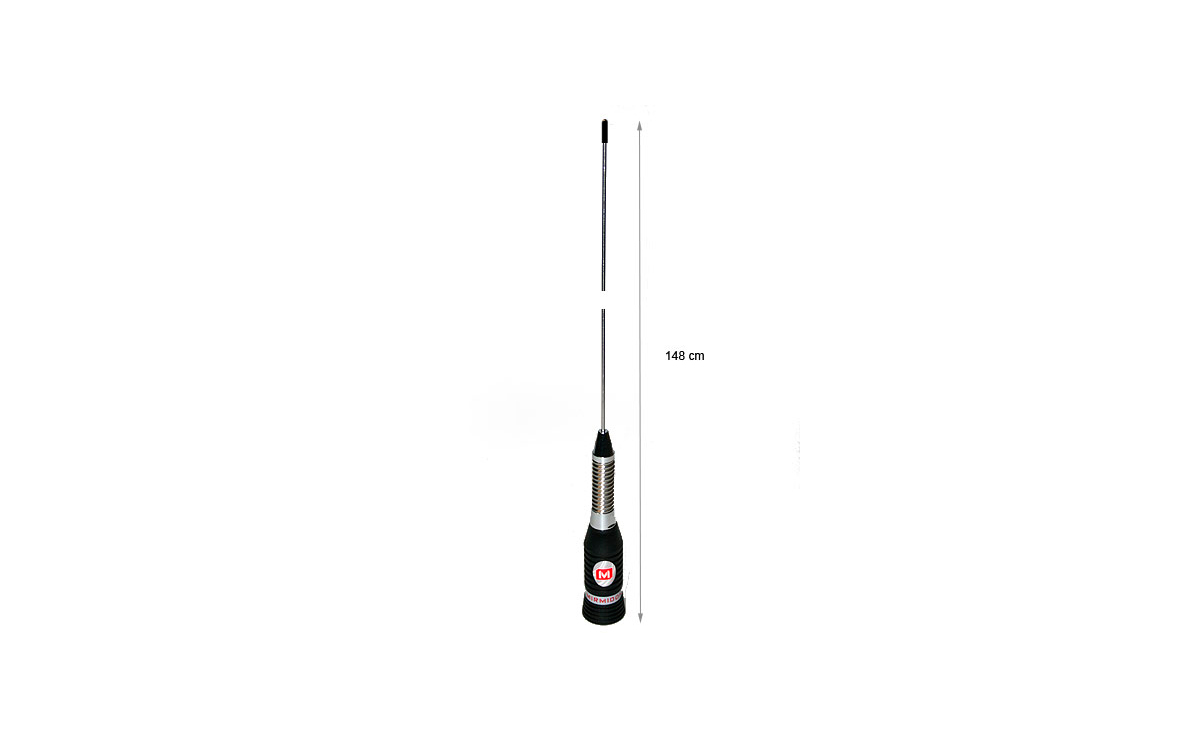 MIRMINDON BRAVO-150. Antena CB 27 Mhz, 148 cm., con muelle. ALTO RENDIMIENTO