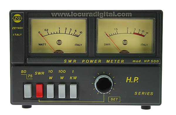 ZETAGI HP500 metros de cabos de a?/ Wattmeter 3-200 Mhz. 2000 watts