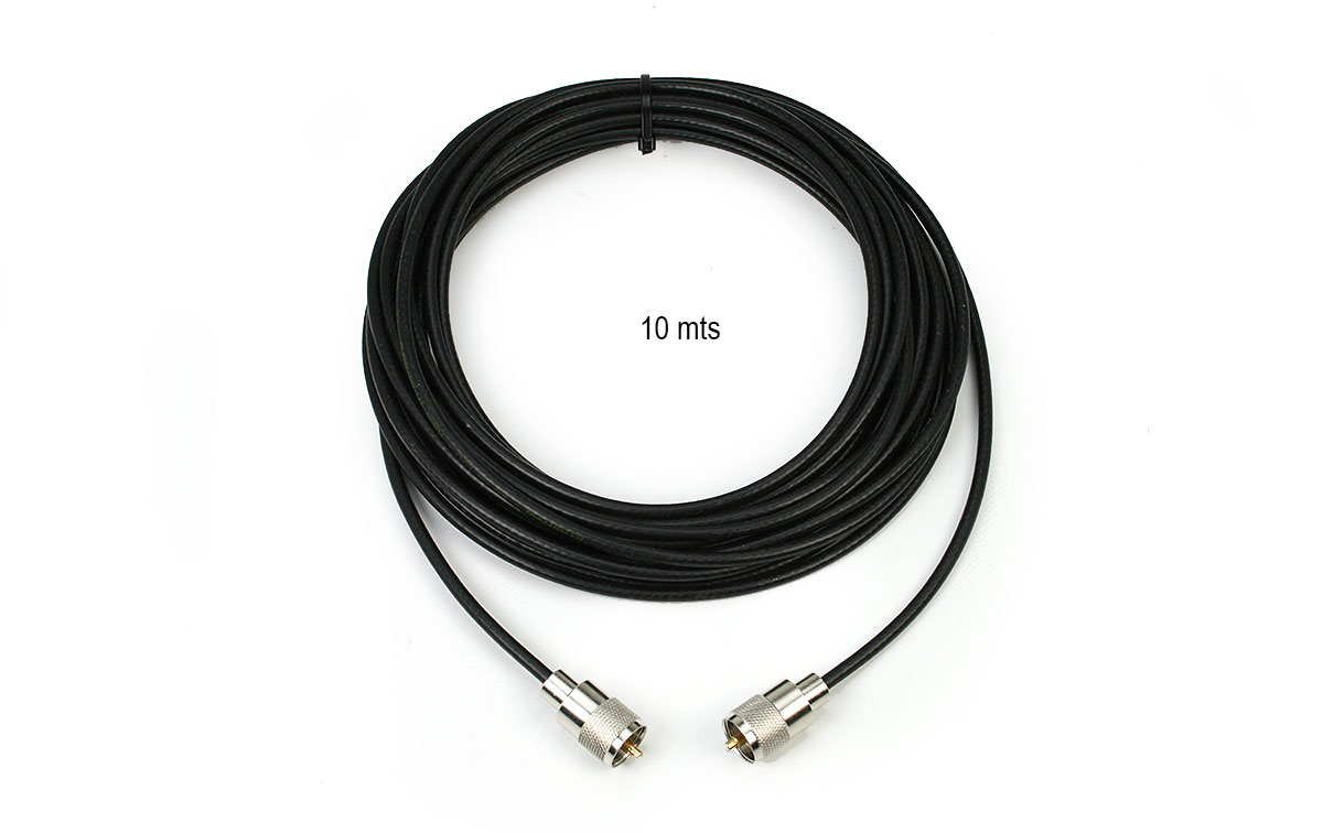 BIDATONG 632 Cable latiguillo 10mt RG58 conector PL macho dos extremos