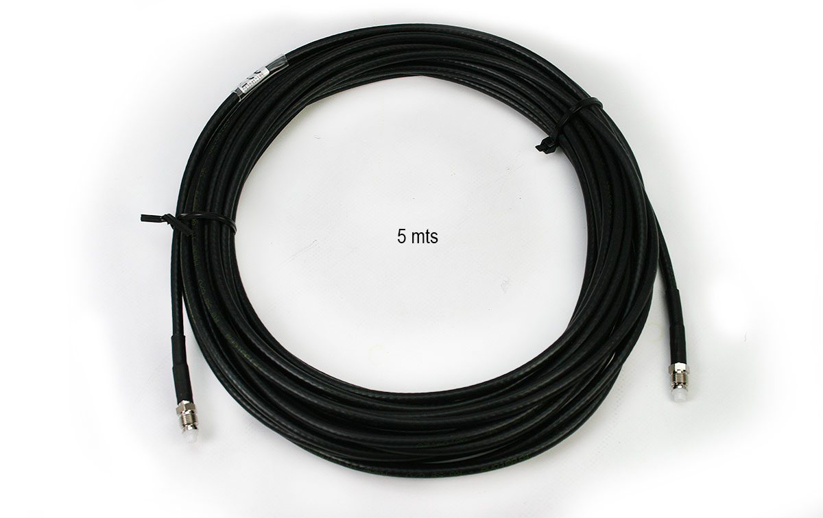 BIDATONG 647 Cable 5 metros RG-58 con conector FME Hembra en los dos extremos